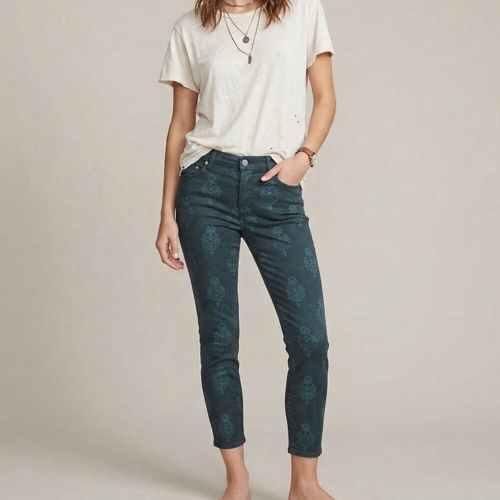 MOTHER Denim The Looker Crop Jeans blue The Lamp in the Desert sz 29